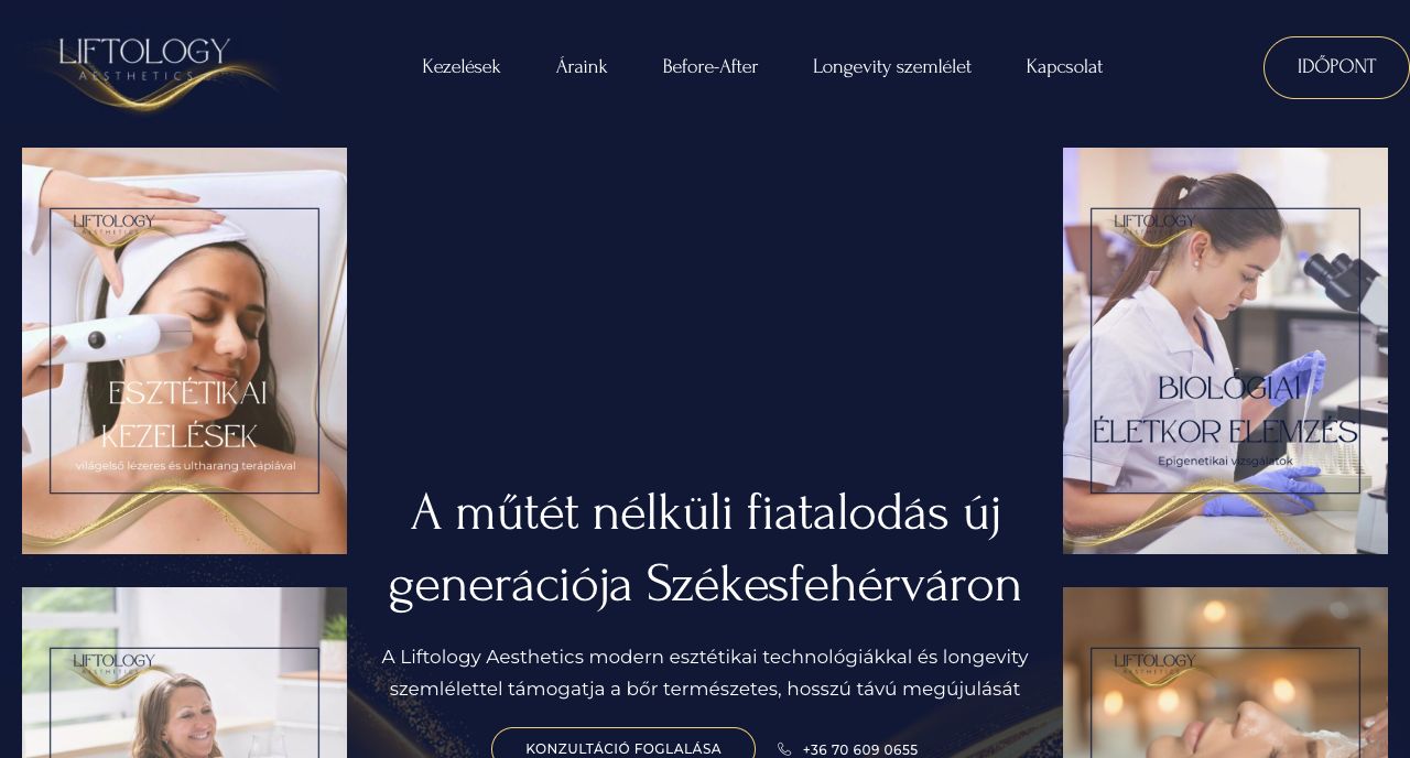 Liftology weboldalának képernyőképe