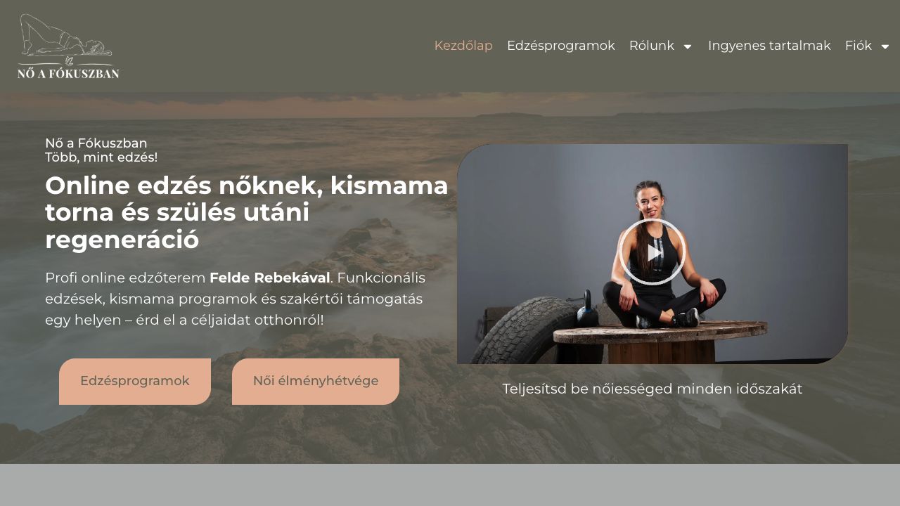 Nő a Fókuszban weboldalának képernyőképe